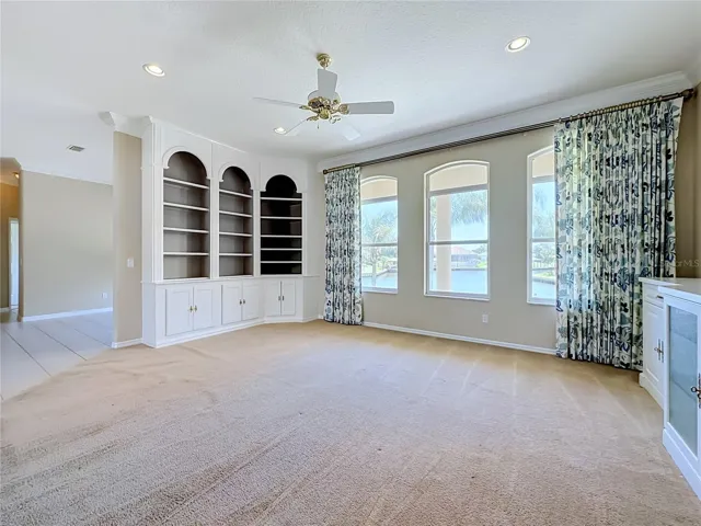 View of Living Room with Built-In's
