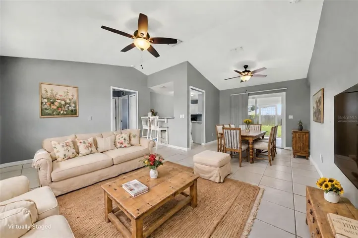 *Virtually Staged Living Room/Dining*