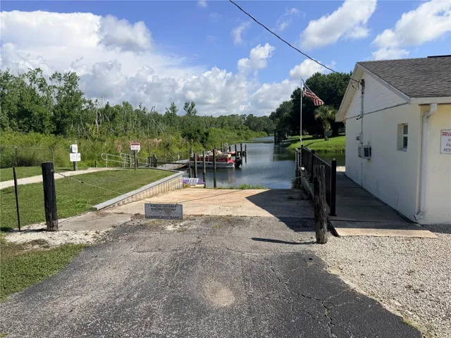 Private boat ramp