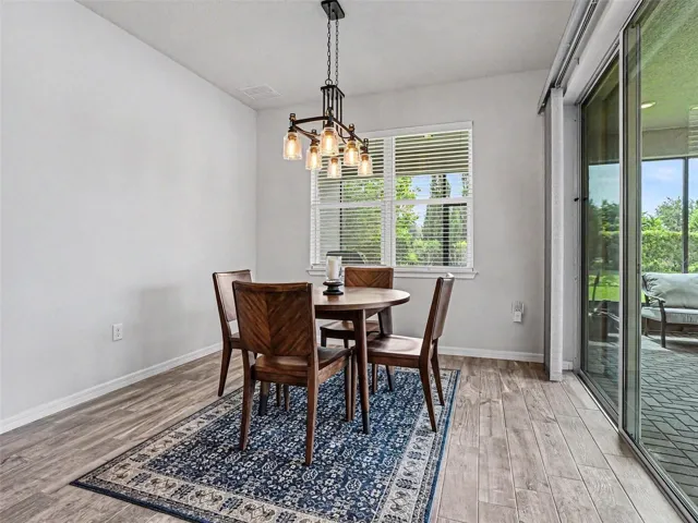 Dining Area with Upgraded Sliding Doors
