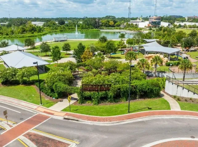Depot Park offers playground, splash pad, trails, events & picnic spots!