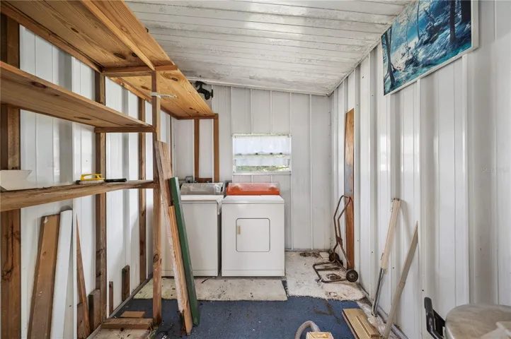 Laundry and storage room