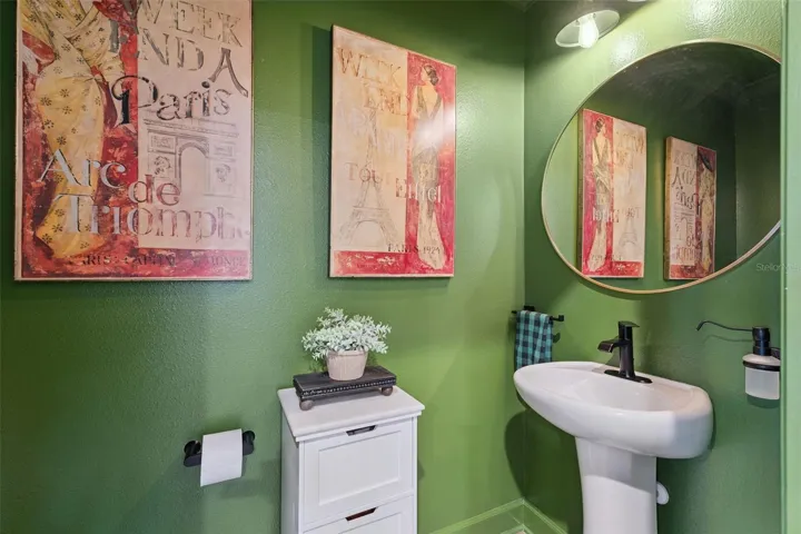 Half bath downstairs when you entertain guests!
