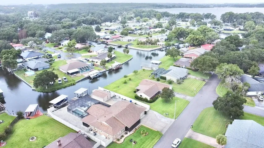 Aerial view of Canal