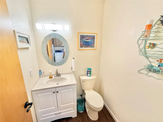Half bath off of garage