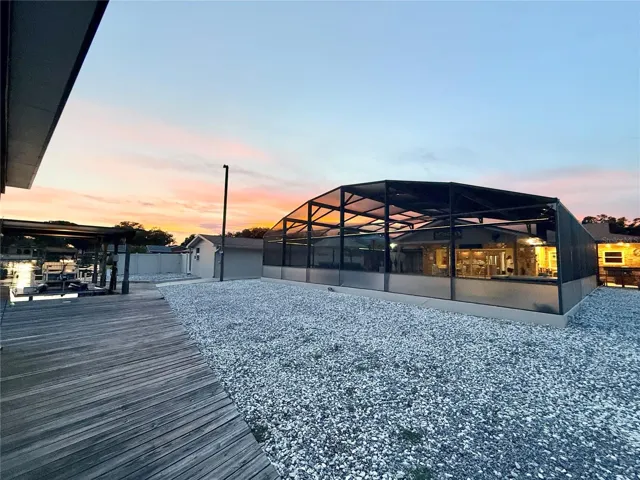 Rocked backyard