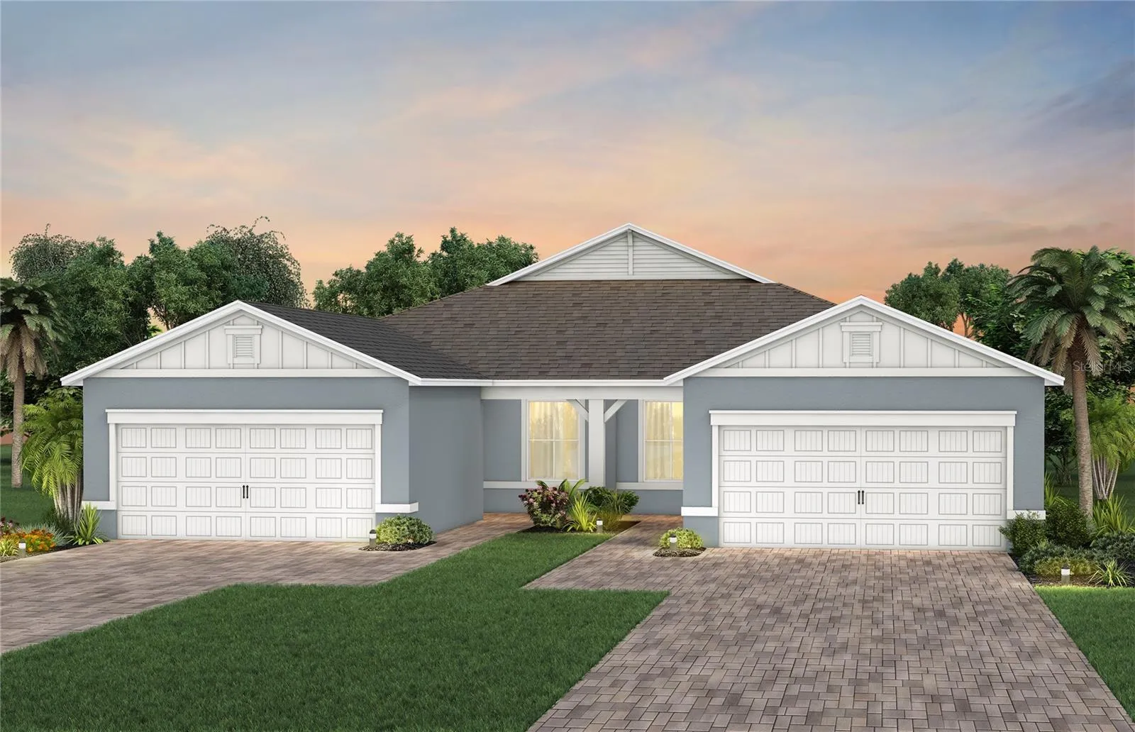 Exterior Design. Artistic rendering for this new construction home. Pictures are for illustrative purposes only. Elevations, colors and options may vary.