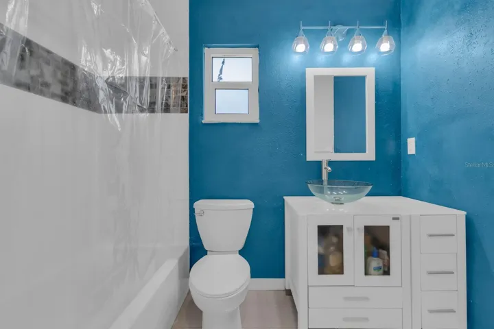 Renovated Bathroom with Tub.