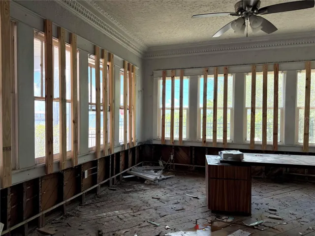 Windows highlight the views from the Formal Livingroom