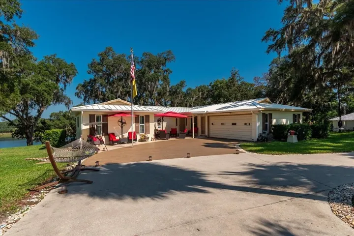 Front of Home with Lake View.