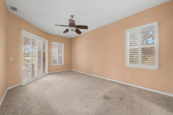 Spacious primary suite