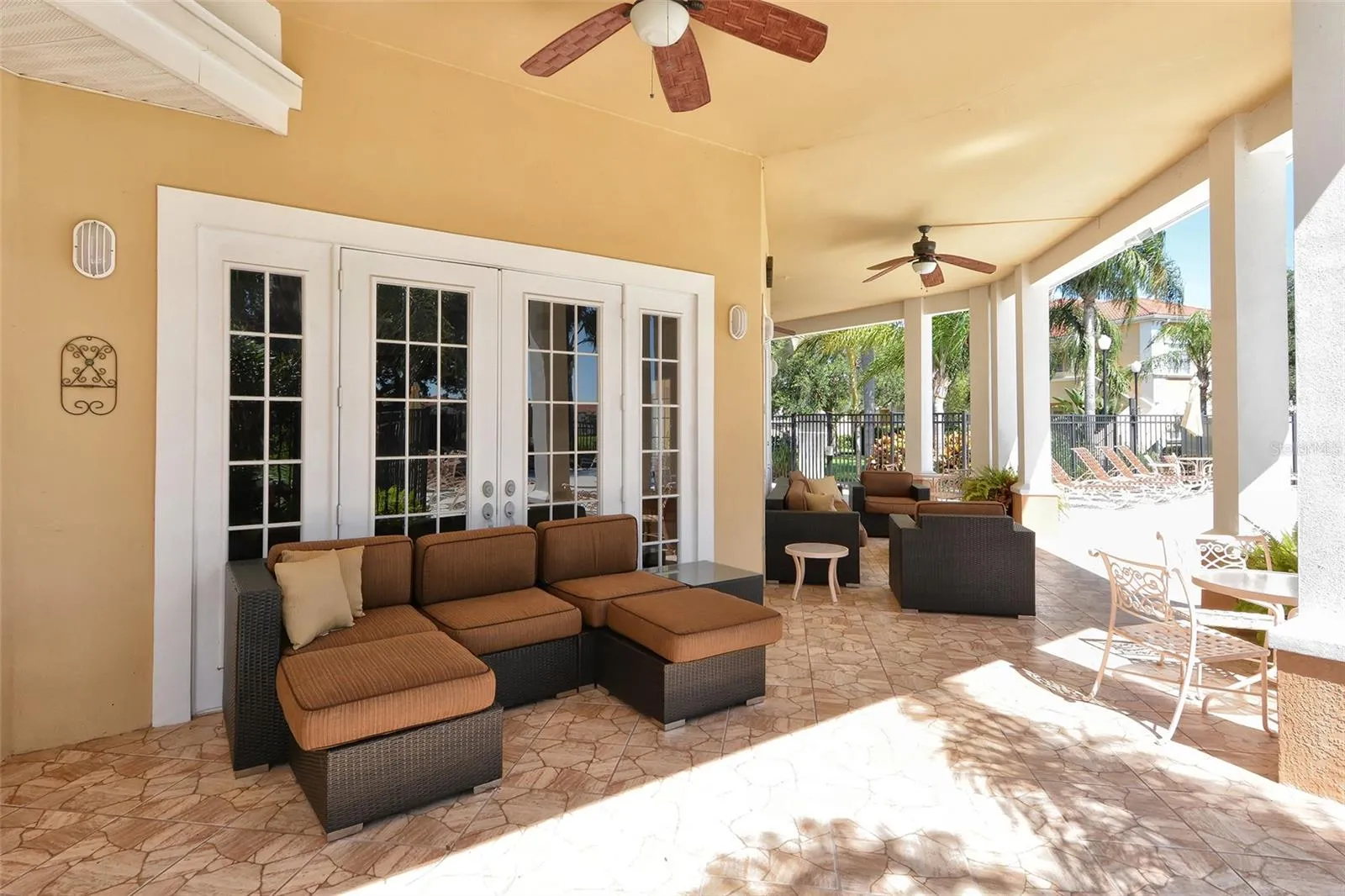 Covered area outside of clubhouse