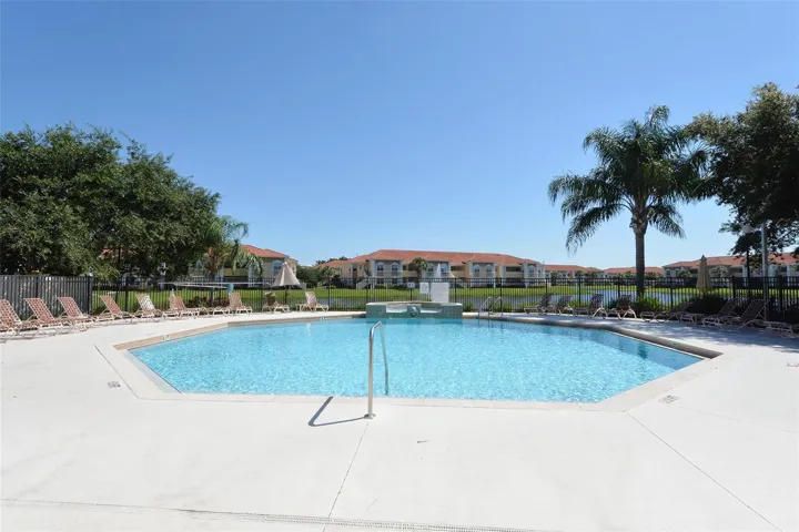 Pool and view of condos