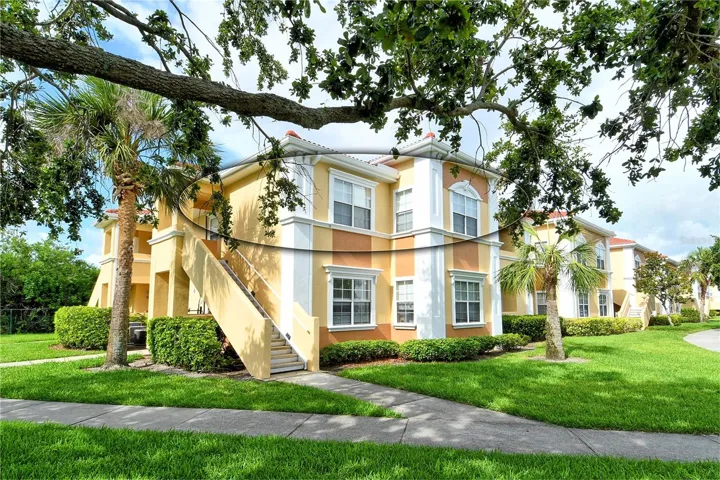 Front of condo faces north