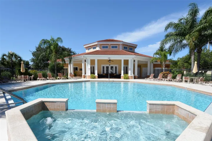 View of pool and clubhouse