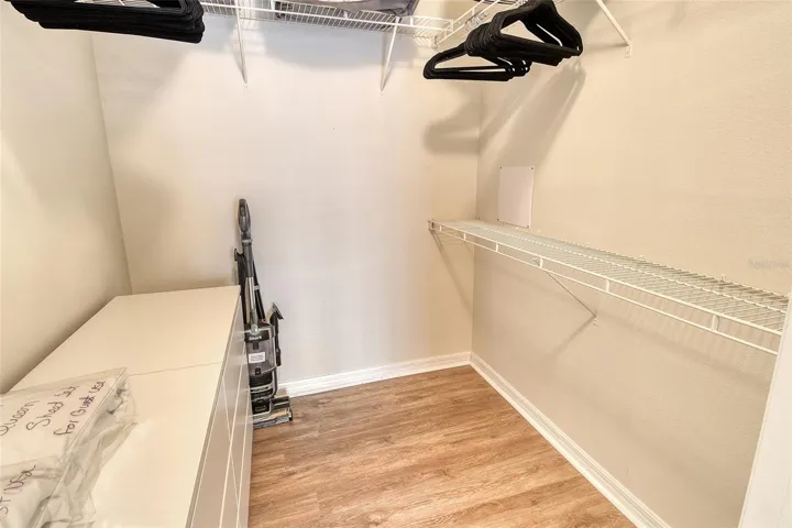 Walk-in closet for primary bedroom