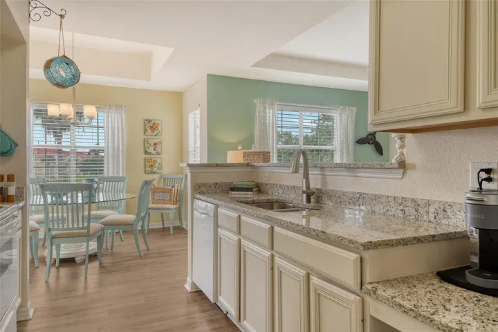 View of kitchen into dinette