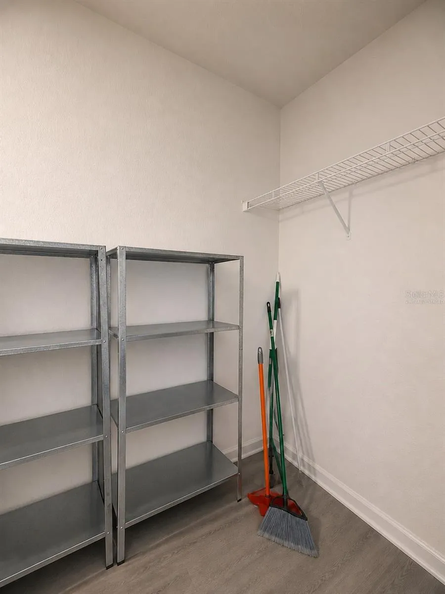 Virtually staged storage area