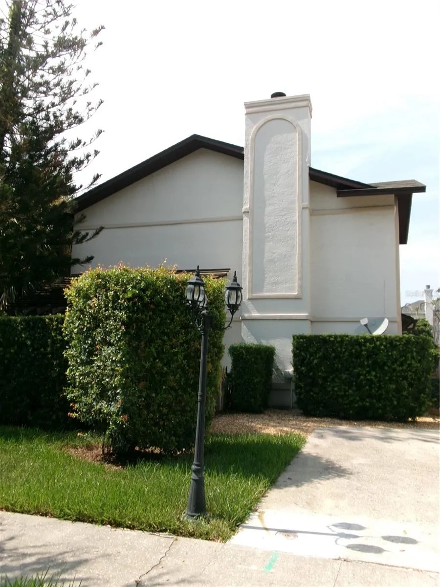 View from the street. One guest parking space is in front of 1061