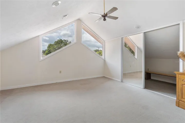 bonus room above garage with walk in closet