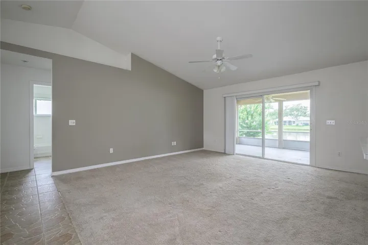 Opens to the back patio
