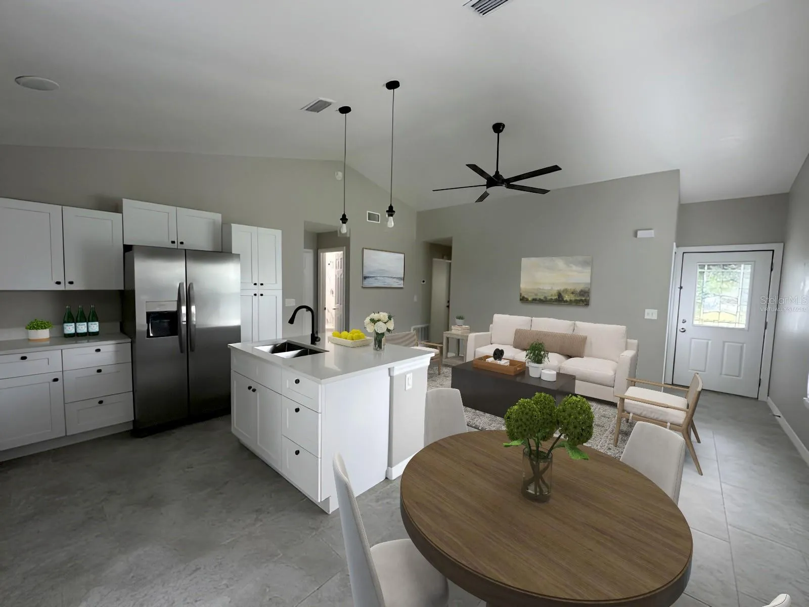 Kitchen/Dining Area (virtually staged)