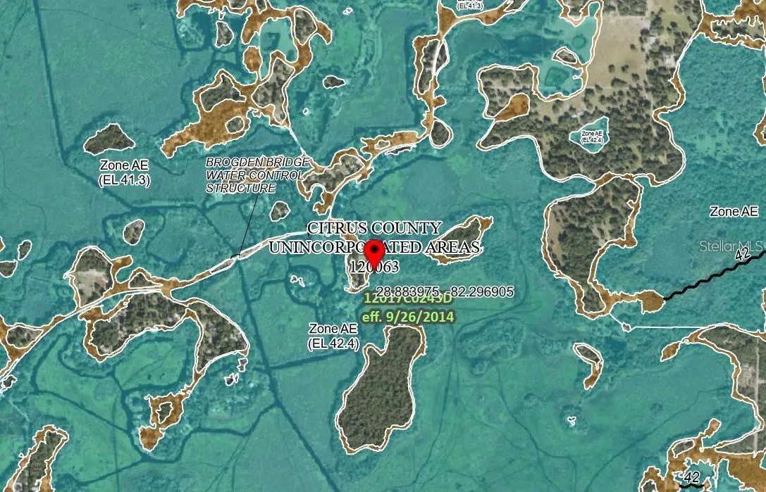 FEMA Map showing islands edges in AE and inner portions of islands in X