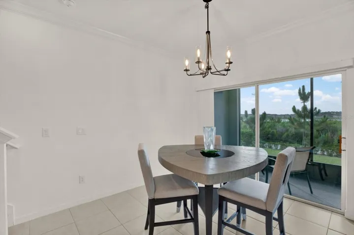 dining area, opens to screened lanai