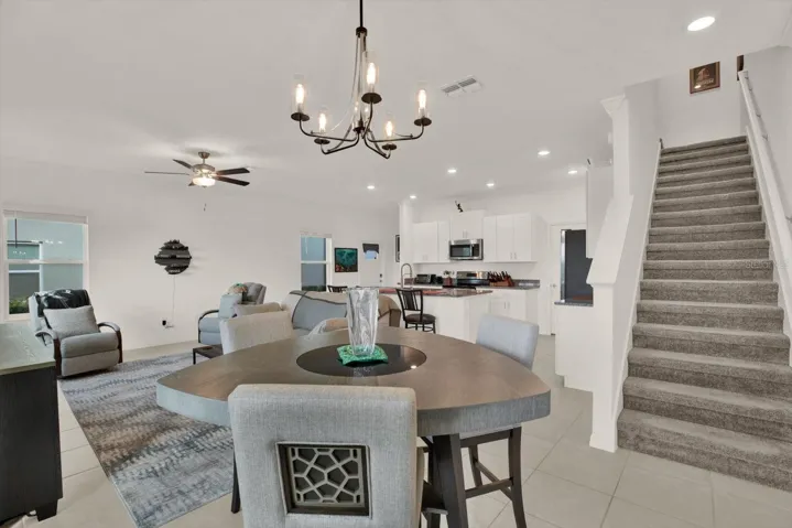 1st floor living space, stairwell