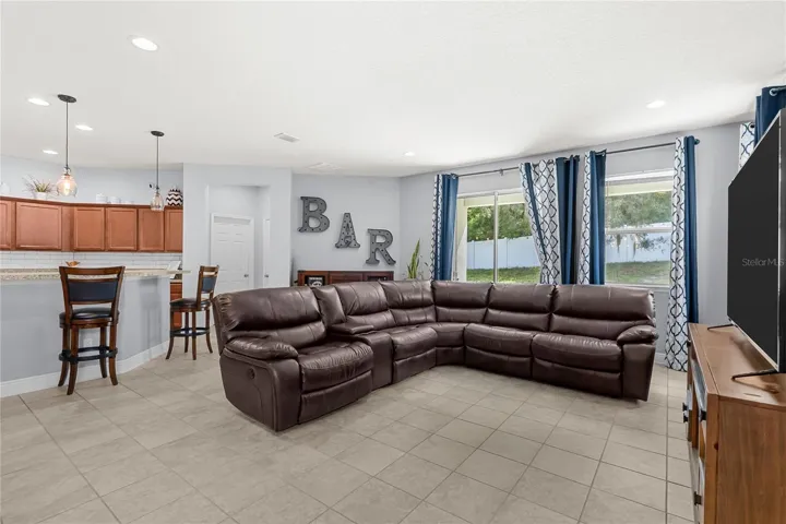 Living Area Overlooking Kitchen Area