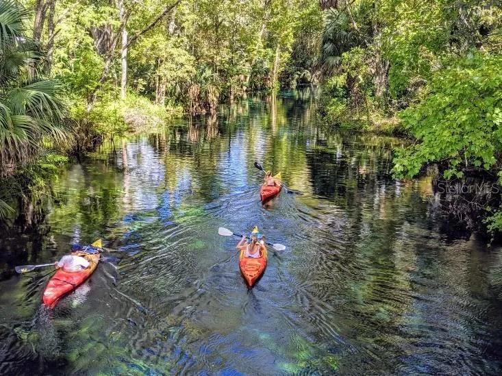 Many natural springs, kayak, snorkel, tube and more.