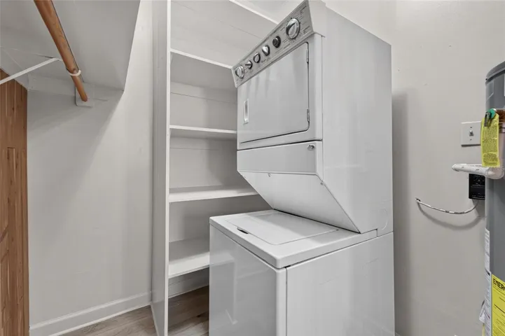 Apartment closet and washer and dryer