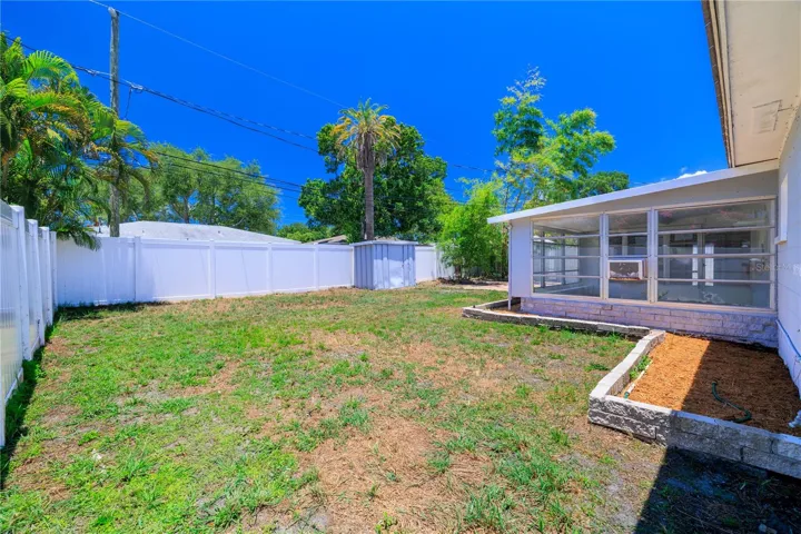 Large backyard