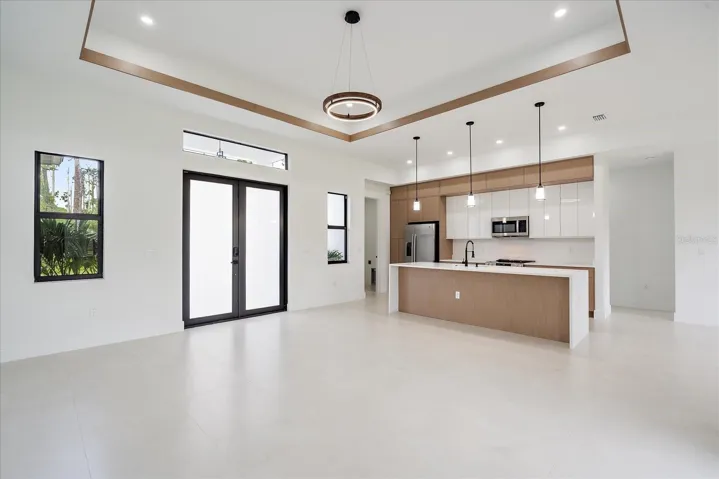 Living room towards kitchen