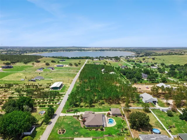 Aerial view looking North with Lake Easy in view