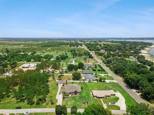 Aerial view looking East