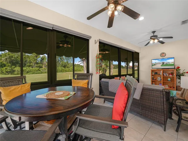 Florida Room with Acrylic Windows and Tile Flooring