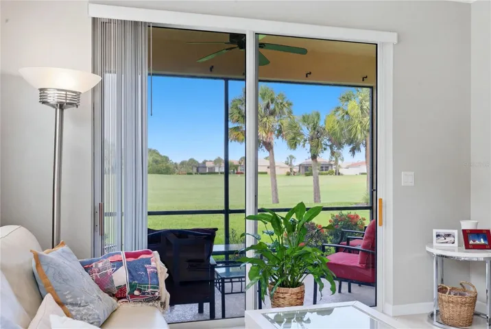 View of golf course  from family room