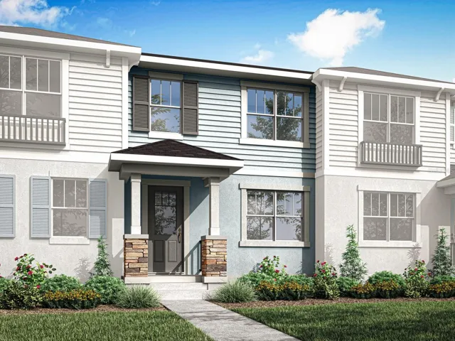 Hickory Grove - Aurora Floorplan - Coastal Elevation - Architect's Rendering