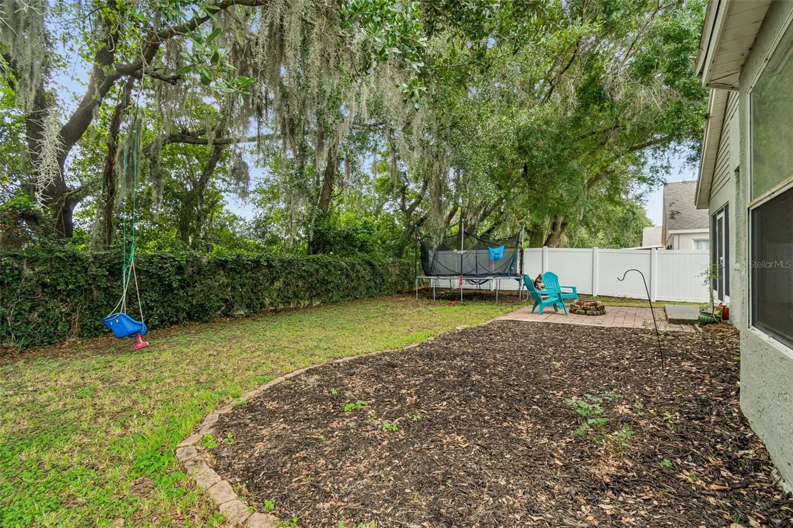 Large back yard