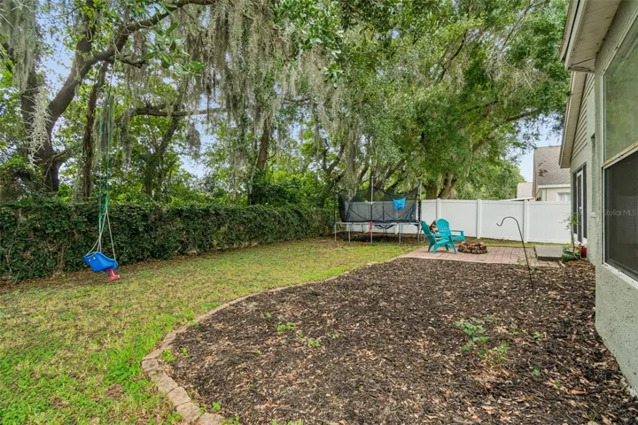 Large back yard