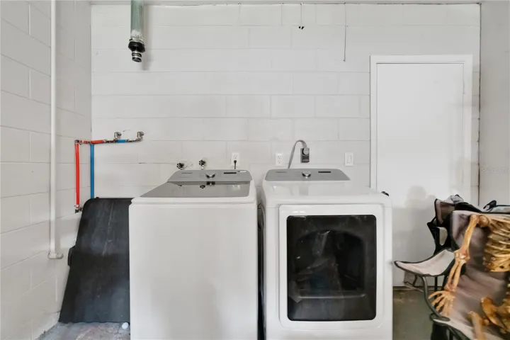 Laundry in Garage