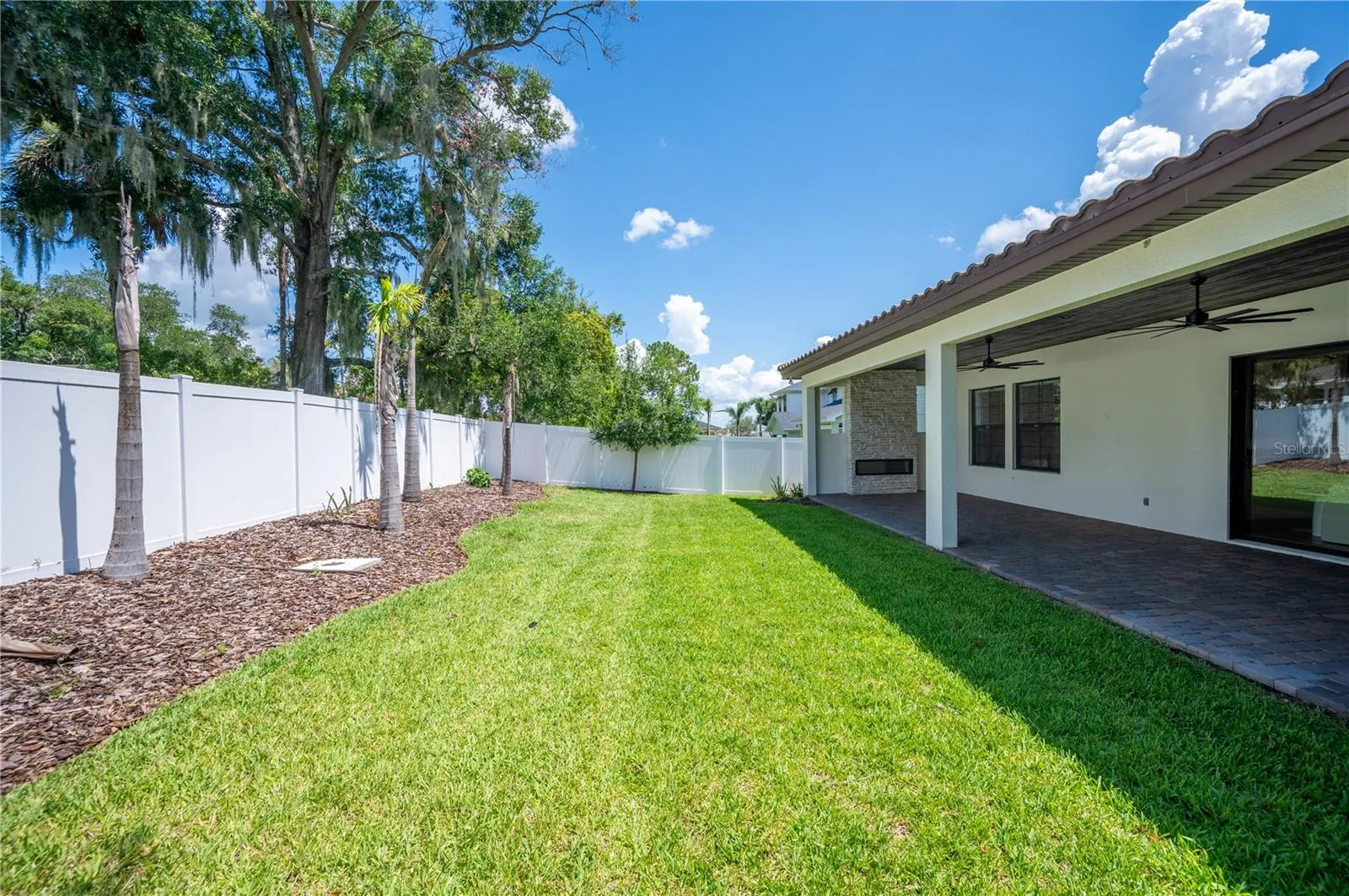 Fully fenced backyard
