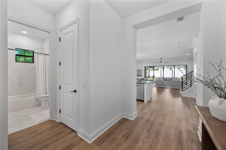 Second bedroom/full bathroom off the entry of home