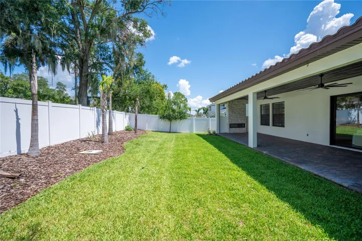 Fully fenced backyard