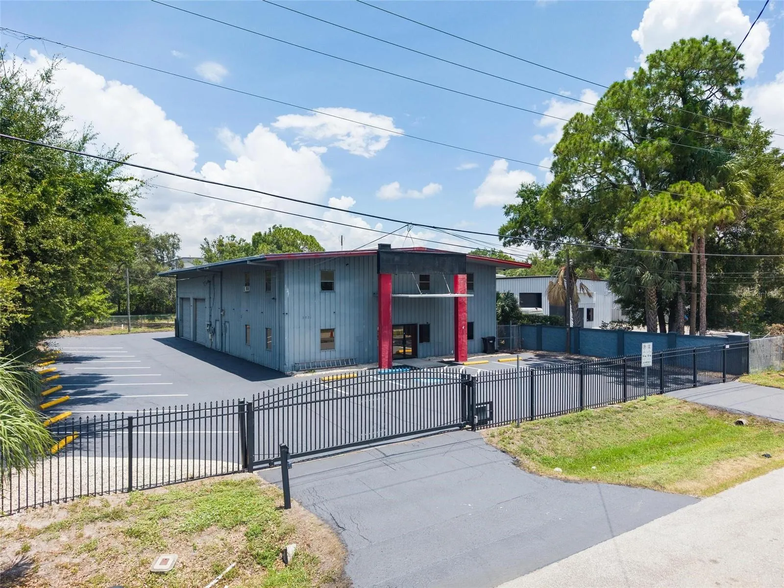 Aerial View of Front and Side of Building