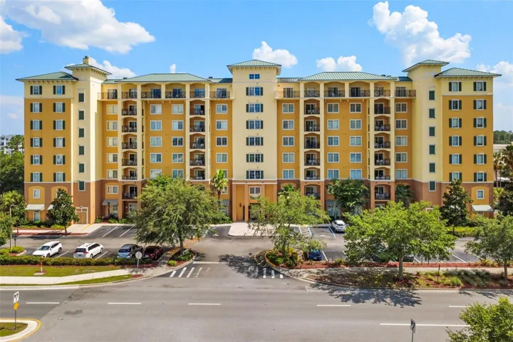 Front exterior of Building 2 at Lake Buena Vista Resort Village and Spa