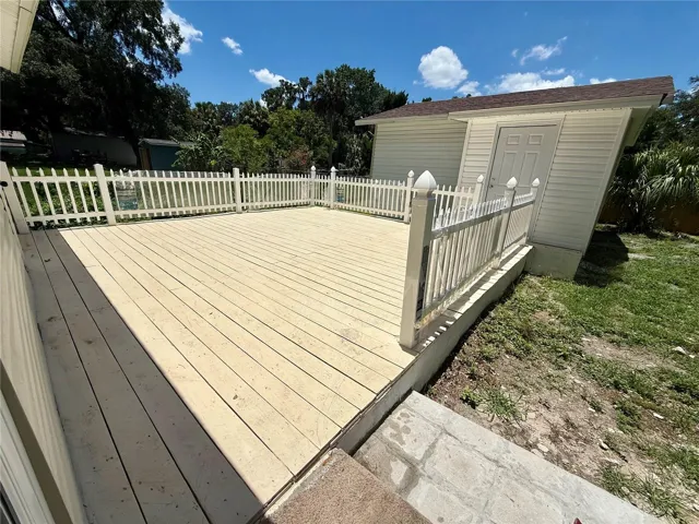 Deck off Kitchen & 3rd Bedroom