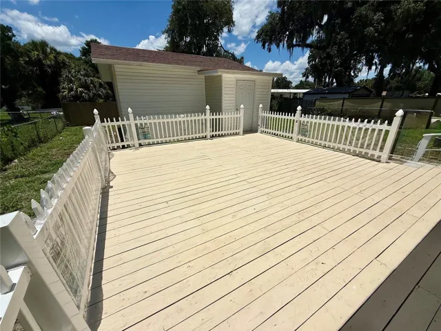 Deck off Kitchen & 3rd Bedroom