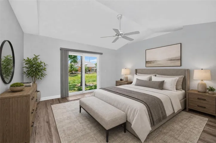 Virtual Staged Main Bedroom